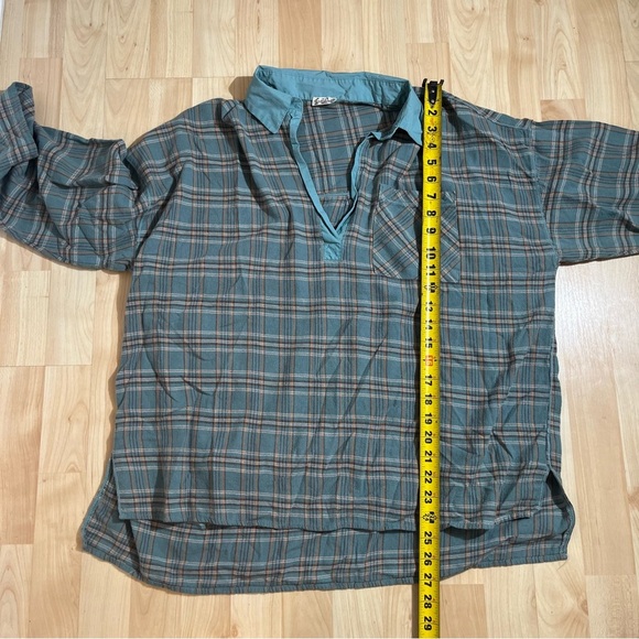 Free People Intimately Women's 
 Sunday Morning Plaid Cotton Sleep Shirt Small - Picture 2 of 5